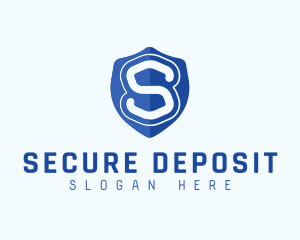 Security Shield Letter S logo design