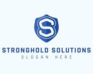 Security Shield Letter S logo design