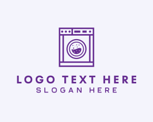 Clothes Washer - Washing Machine Laundry Cleaner logo design