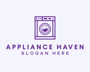 Washing Machine Laundry Cleaner logo design