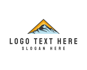 Valley - Alpine Triangle Mountain logo design