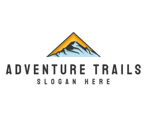 Alpine Triangle Mountain  logo design