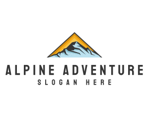 Alpine Triangle Mountain  logo design