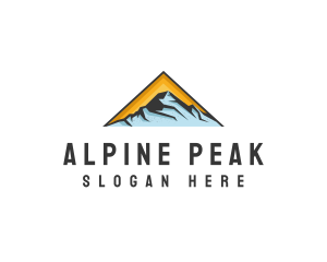 Alpine - Alpine Triangle Mountain logo design