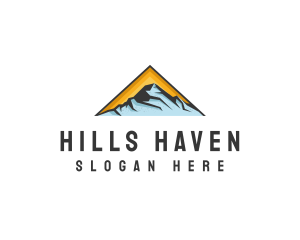 Hills - Alpine Triangle Mountain logo design