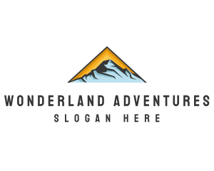 Alpine Triangle Mountain  logo design