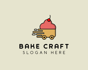 Cupcake Dessert Delivery logo design