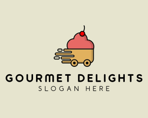 Cupcake Dessert Delivery logo design