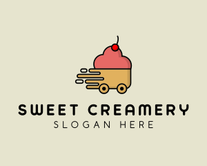 Cupcake Dessert Delivery logo design