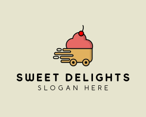 Cupcake Dessert Delivery logo design