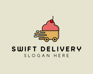 Cupcake Dessert Delivery logo design