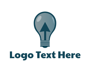 Web - Arrow Light Bulb logo design
