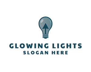 Arrow Light Bulb logo design