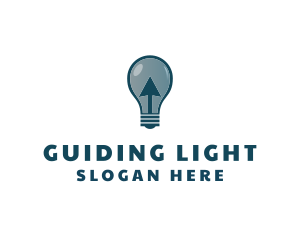 Arrow Light Bulb logo design