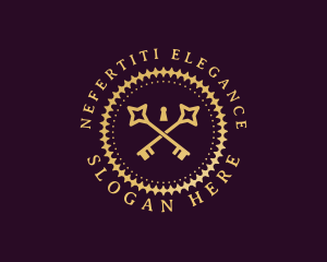 Elegant Regal Key logo design