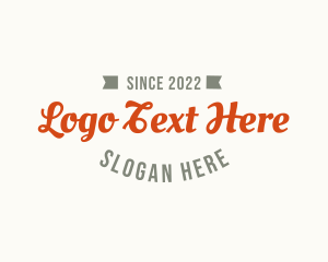 Funky Retro Cursive Logo