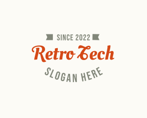 Funky Retro Cursive logo design