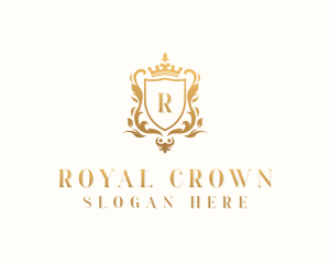 Upscale Crown Shield  logo design