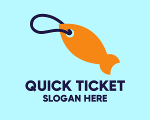 Ticket - Fish Price Tag logo design