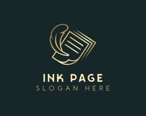 Page - Quill Writer Blog logo design