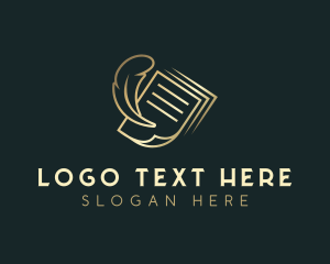 Document - Quill Writer Blog logo design