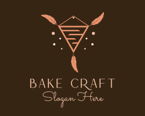 Feather Macrame Decor  logo design