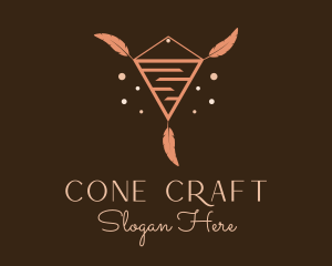 Feather Macrame Decor  logo design