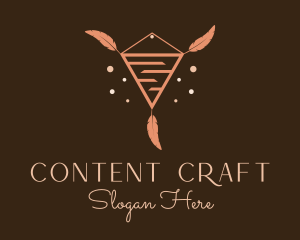 Feather Macrame Decor  logo design