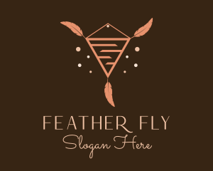 Feather Macrame Decor  logo design