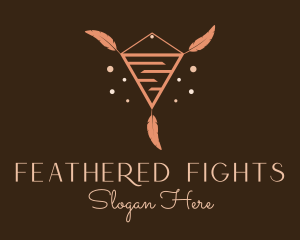 Feather Macrame Decor  logo design