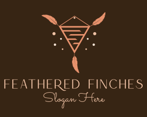 Feather Macrame Decor  logo design