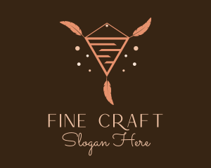 Feather Macrame Decor  logo design