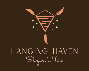 Feather Macrame Decor  logo design