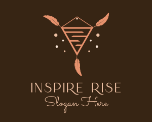 Boho - Feather Macrame Decor logo design