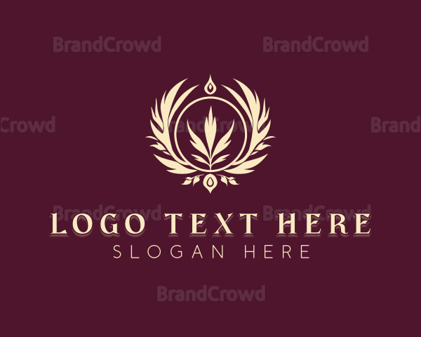 Stylish Wreath Leaf Logo