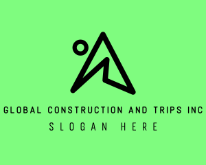 Lettermark - Minimalist Mountain Travel logo design