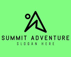 Climbing - Minimalist Mountain Travel logo design