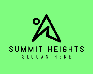 Climbing - Minimalist Mountain Travel logo design