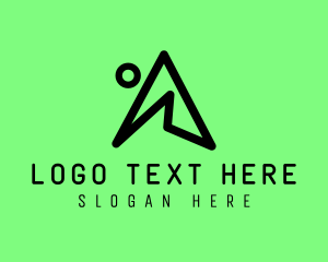 Letter - Minimalist Mountain Travel logo design