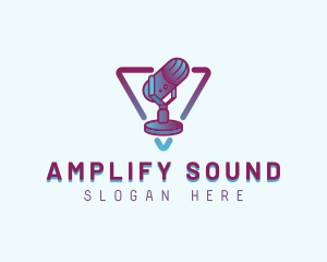 Microphone Sound Entertainment logo design