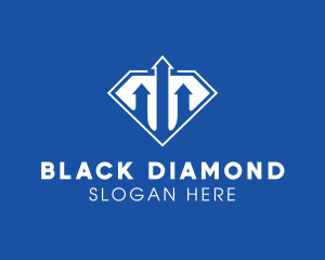 Business Arrow Diamond logo design