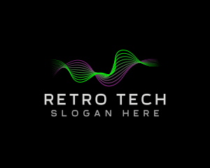 Audio Tech Wave logo design