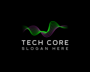 Audio Tech Wave logo design