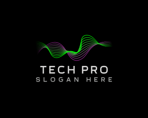 Audio Tech Wave logo design