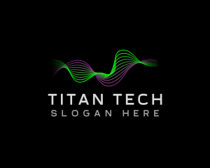 Audio Tech Wave logo design