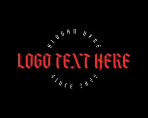Cafe - Gothic Tattoo Business logo design