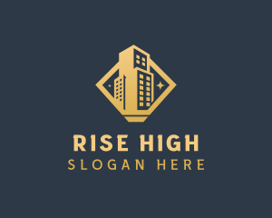 High Rise Airbnb Building logo design