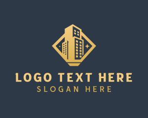 Building  Development - High Rise Airbnb Building logo design