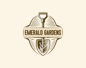 Vintage Gardening Shovel logo design