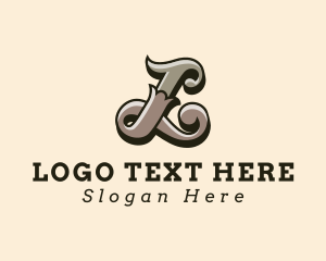 Typography - Antique Tailoring Business logo design